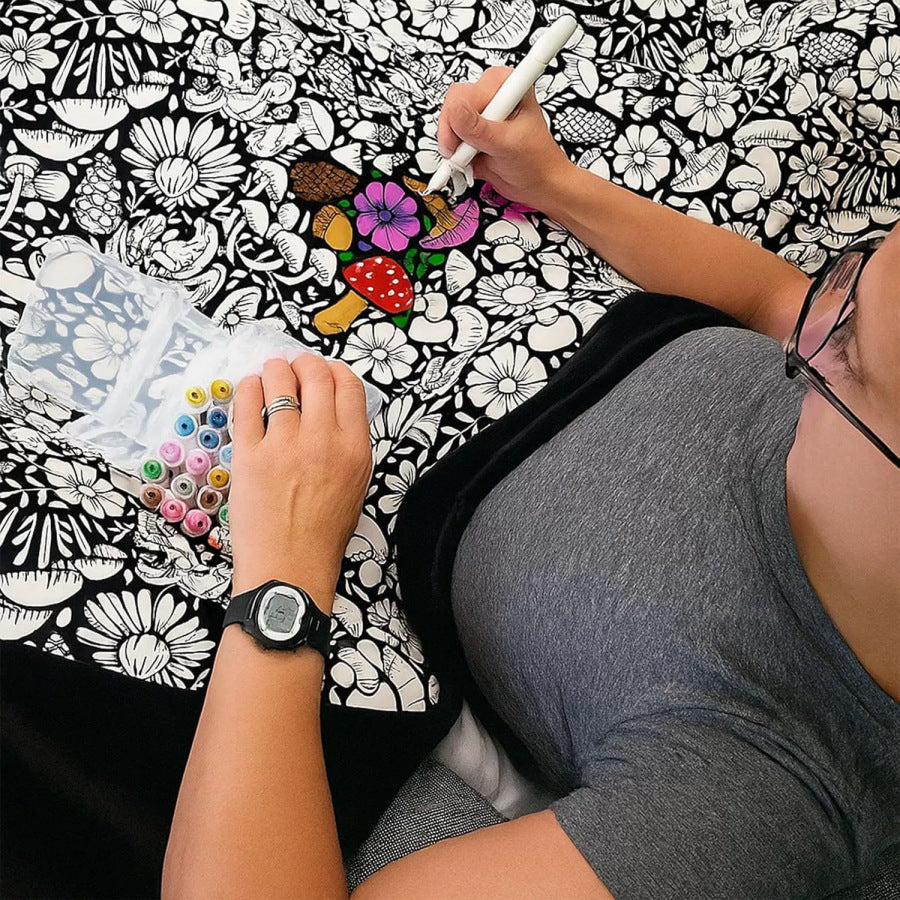DIY Velvet Coloring Blanket with Washable Markers