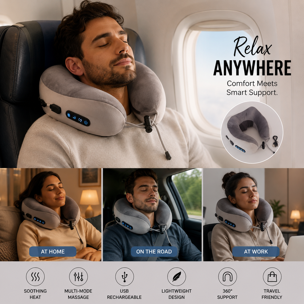 RelaxAura™ Smart Neck Therapy Pillow