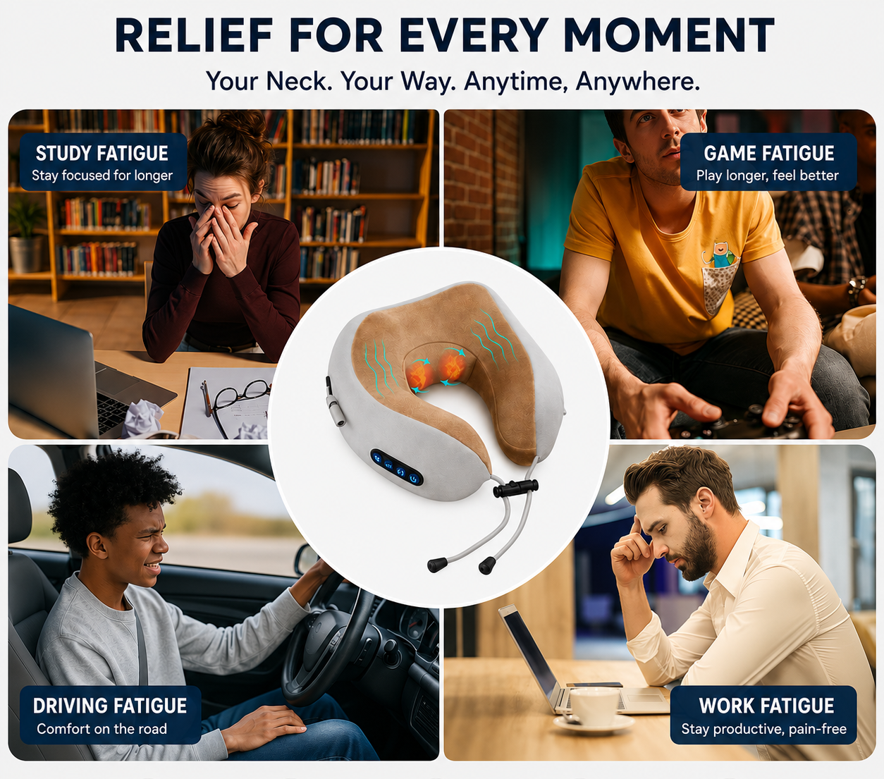 RelaxAura™ Smart Neck Therapy Pillow
