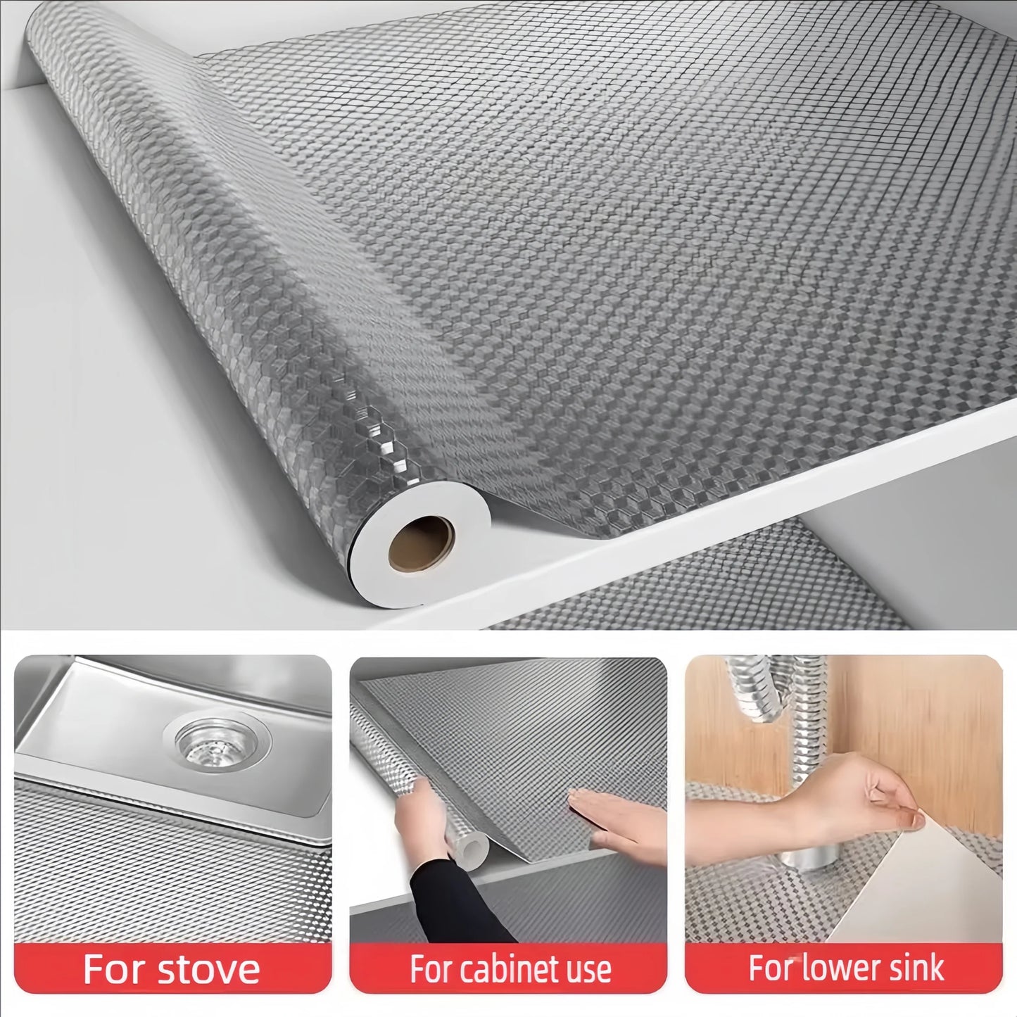 Kitchen Countertop Oil-Proof Sticker, Waterproof Self-Adhesive High-Temperature Resistant Kitchen Stove Sticker, Wallpaper Suitable for Countertops, Drawers, and Cabinets