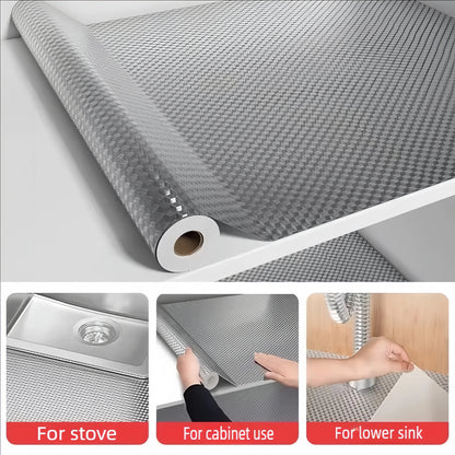 Kitchen Countertop Oil-Proof Sticker, Waterproof Self-Adhesive High-Temperature Resistant Kitchen Stove Sticker, Wallpaper Suitable for Countertops, Drawers, and Cabinets