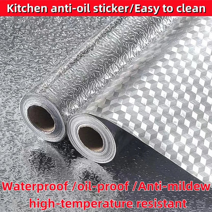 Kitchen Countertop Oil-Proof Sticker, Waterproof Self-Adhesive High-Temperature Resistant Kitchen Stove Sticker, Wallpaper Suitable for Countertops, Drawers, and Cabinets