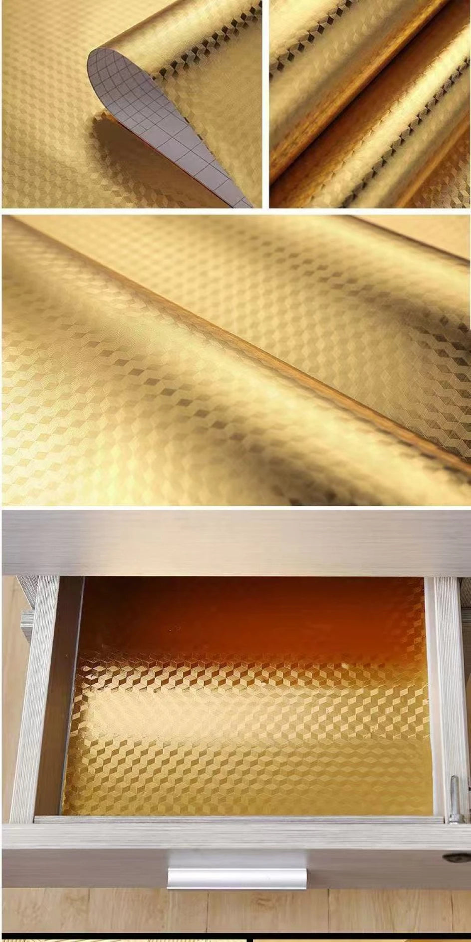 Kitchen Countertop Oil-Proof Sticker, Waterproof Self-Adhesive High-Temperature Resistant Kitchen Stove Sticker, Wallpaper Suitable for Countertops, Drawers, and Cabinets